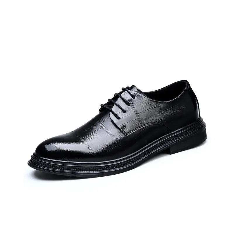 MUSNODO Dress Shoes Men Low Top Black/Brown-1
