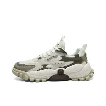 JEEP SPIRIT Chunky Sneakers Men Low Top Dark Forest Green