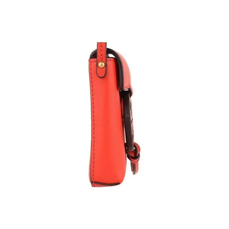 TORY BURCH Miller Leather Crossbody Bag Women's Red-5