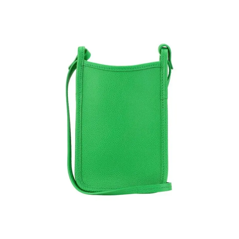 LONGCHAMP Le Foulonné Cow Leather Shoulder Bag, Crossbody Bag Women's Green-2