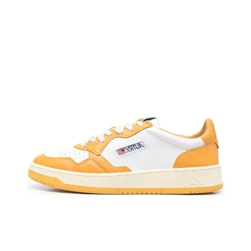 AUTRY Medalist Leather Low Yellow White