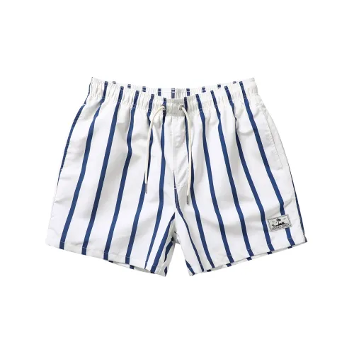 GAILANG Beach Shorts Men Beige Stripes