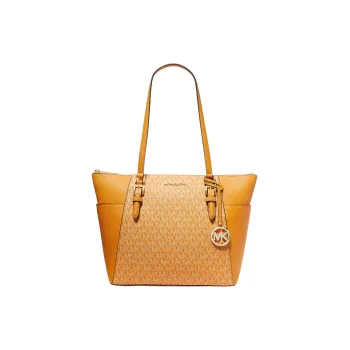 MICHAEL KORS Charlotte Leather Tote Bag Shopping Bag Shoulder Bag Handbag Large Size Women's Cellular Multi