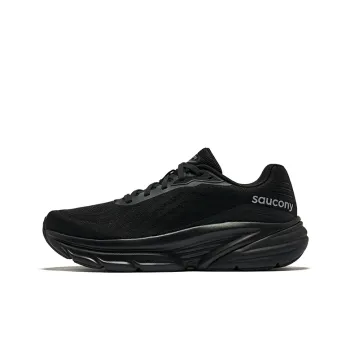 Saucony GUARD Cushioned Slip Resistant Abrasion Resistant Breathable Low Top Running Shoes Unisex Black Silver