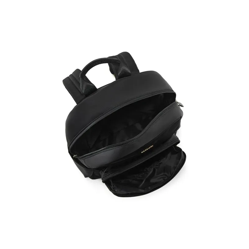 Teenmix Polyester With Synthetic Leather Backpack Medium Size Women's Black/Ecru-5