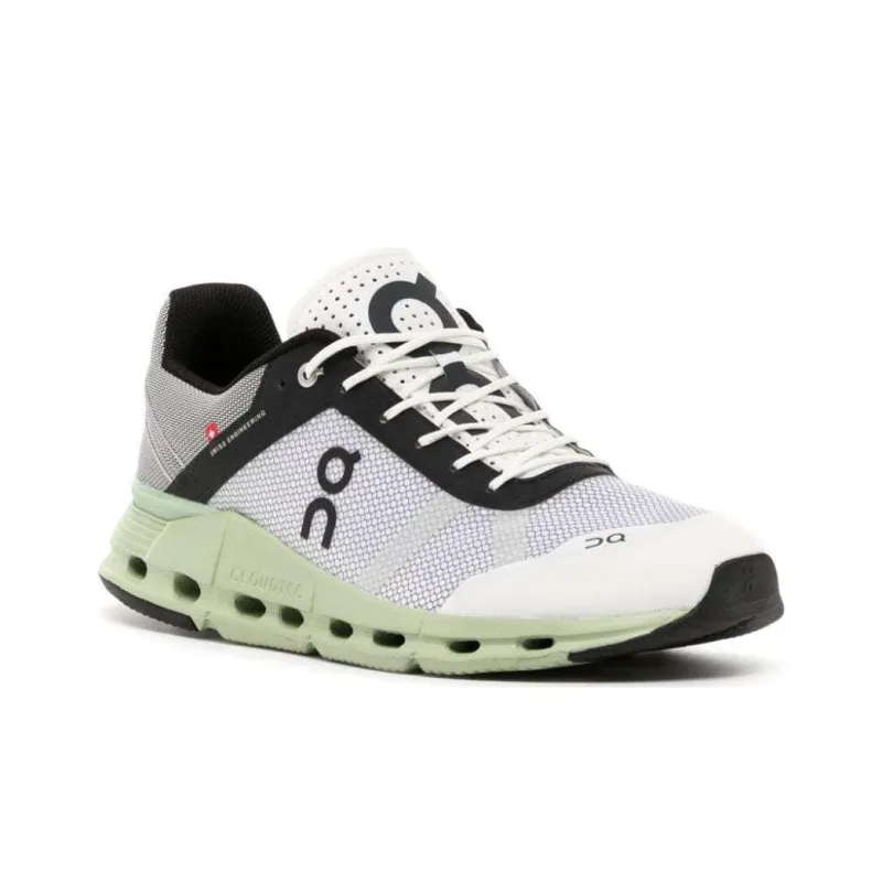 On Cloudnova Cushioned Slip-Resistant Low-Top Casual Running Shoes Men's Gray Green-2
