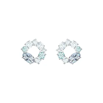 Swarovski Alloy Stud Earrings Women's Blue Gradient