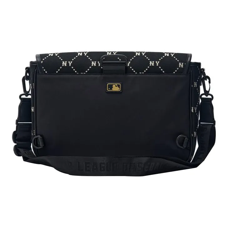 MLB Polyester Messenger Bag, Crossbody Bag Regular Women's Black-3