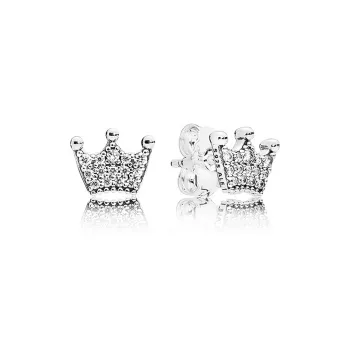 Pandora 925 Sterling Silver Stud Earrings Women's Silver