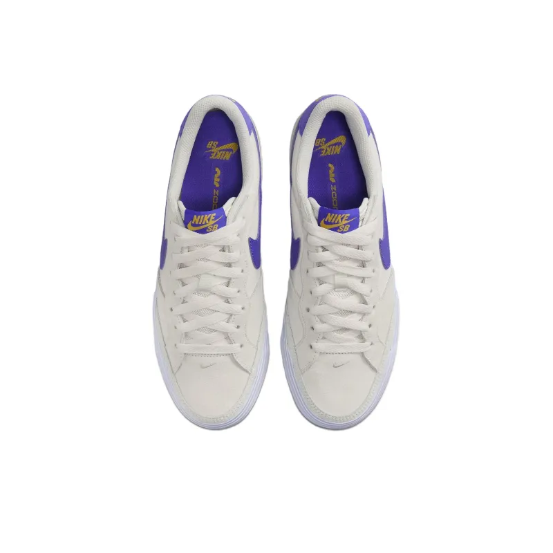 Nike SB Zoom Pogo Plus Durable Breathable Low-Top Skateboard Shoes Women's Beige Blue-3