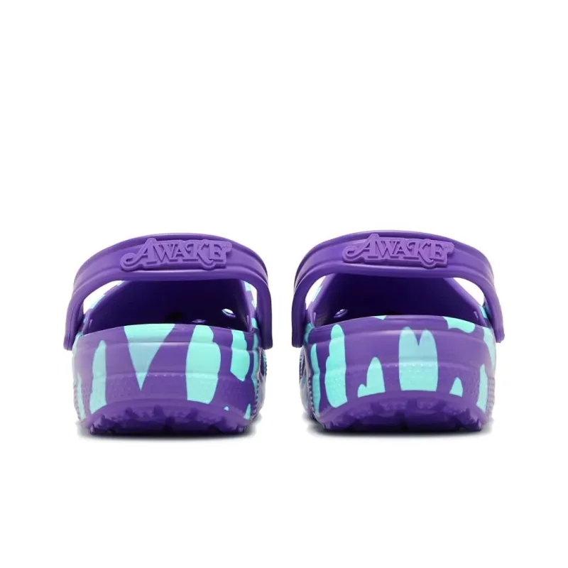 Crocs X Awake Ny Classic Clogs 'Home Is Where The Heart Is Purple'-3