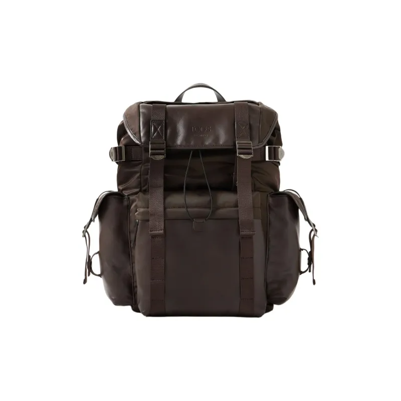 TOD'S Nylon Backpack Men's Brown-0