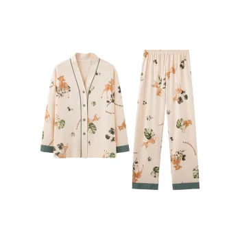 Top Melon Pajama Set Women's Apricot