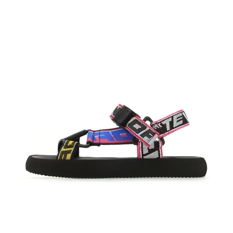 OFF WHITE Logo Strap Trek Sandals 'Black Multi Color' Women's-0