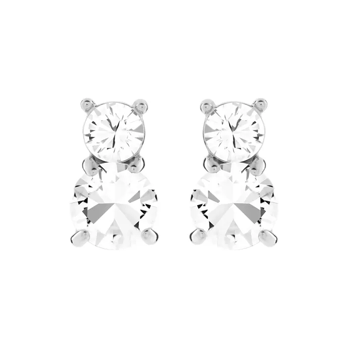 Swarovski Stilla Crystal Stud Earrings Unisex Silver-0
