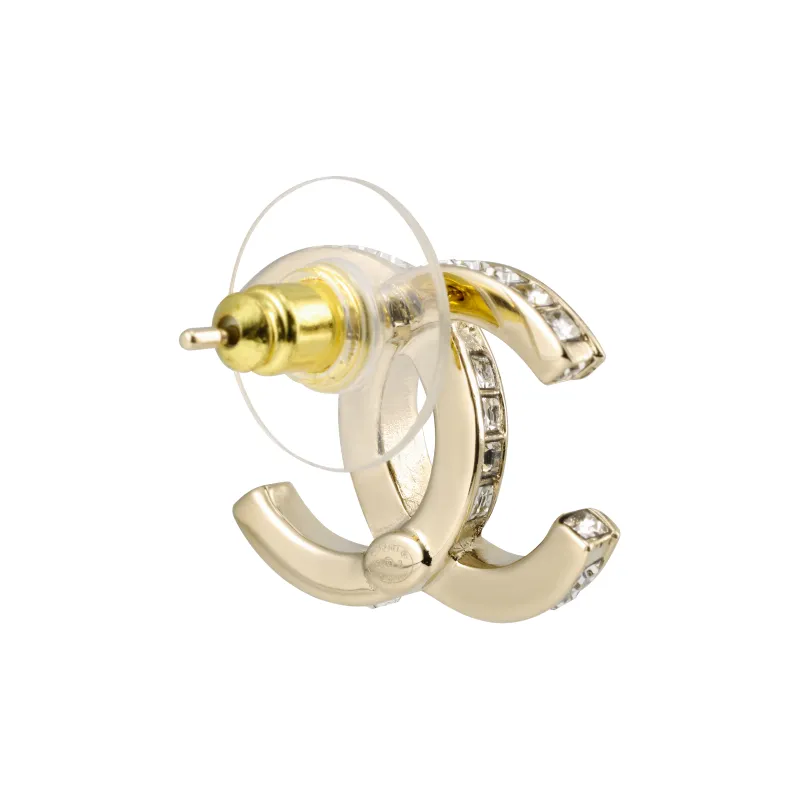 CHANEL Metal Stud Earrings Women's-3