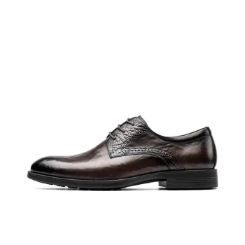 LAORENTOU Dress Shoes Men Low Top Black/Brown