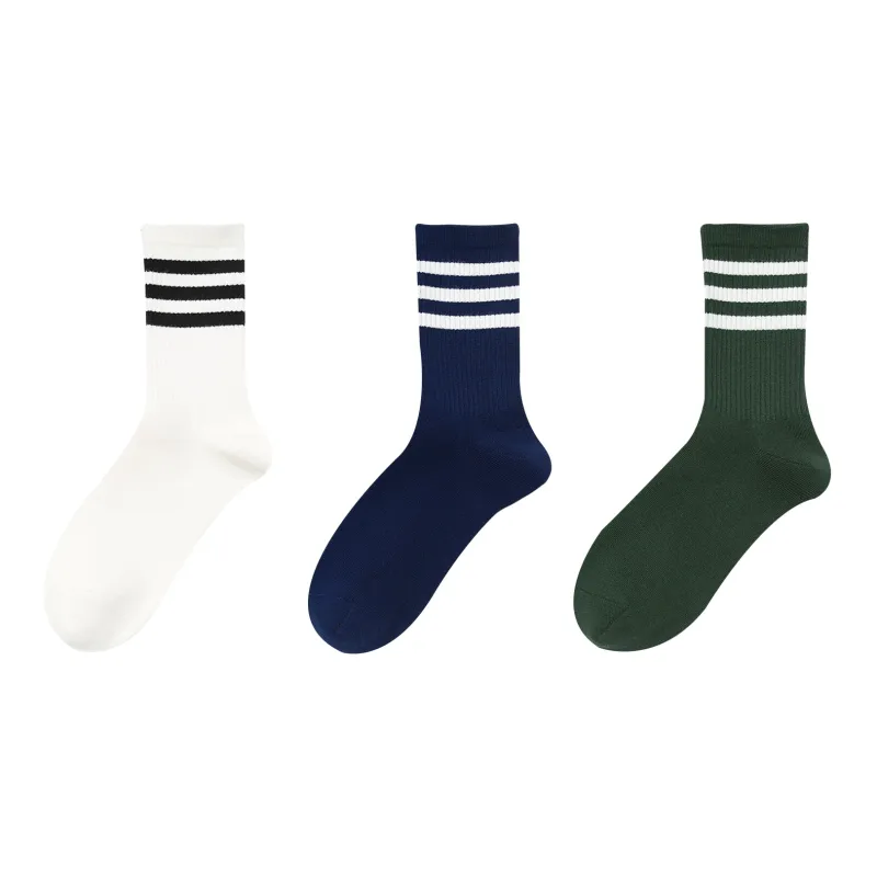XXLLG Mid Calf Socks Unisex 3 Pack-8