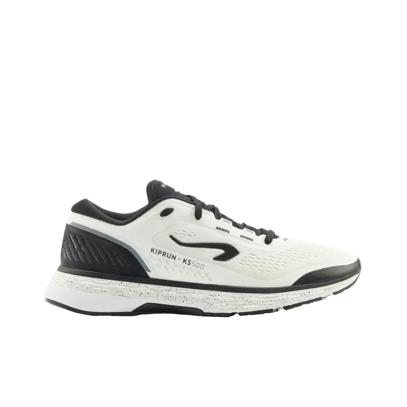 DECATHLON Kiprun KS500 Cushioning Wear-Resistant Low-Top Running Shoes Men's White Black-1