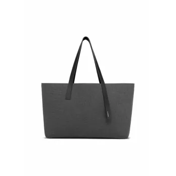 TAD FAB Fabric Tote Laptop Bags Medium Size Unisex Gray/Black