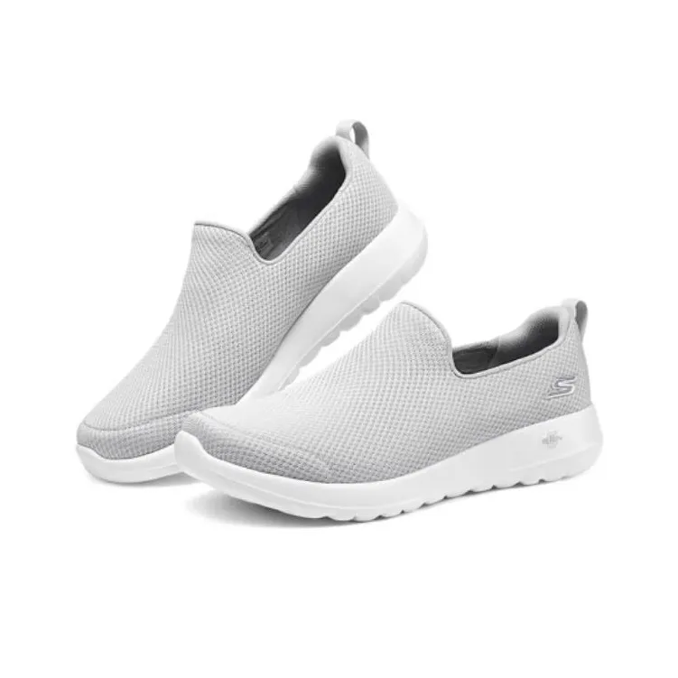 Skechers Cushioned Slip Resistant Low Top Casual Shoes Men's Light Gray-2