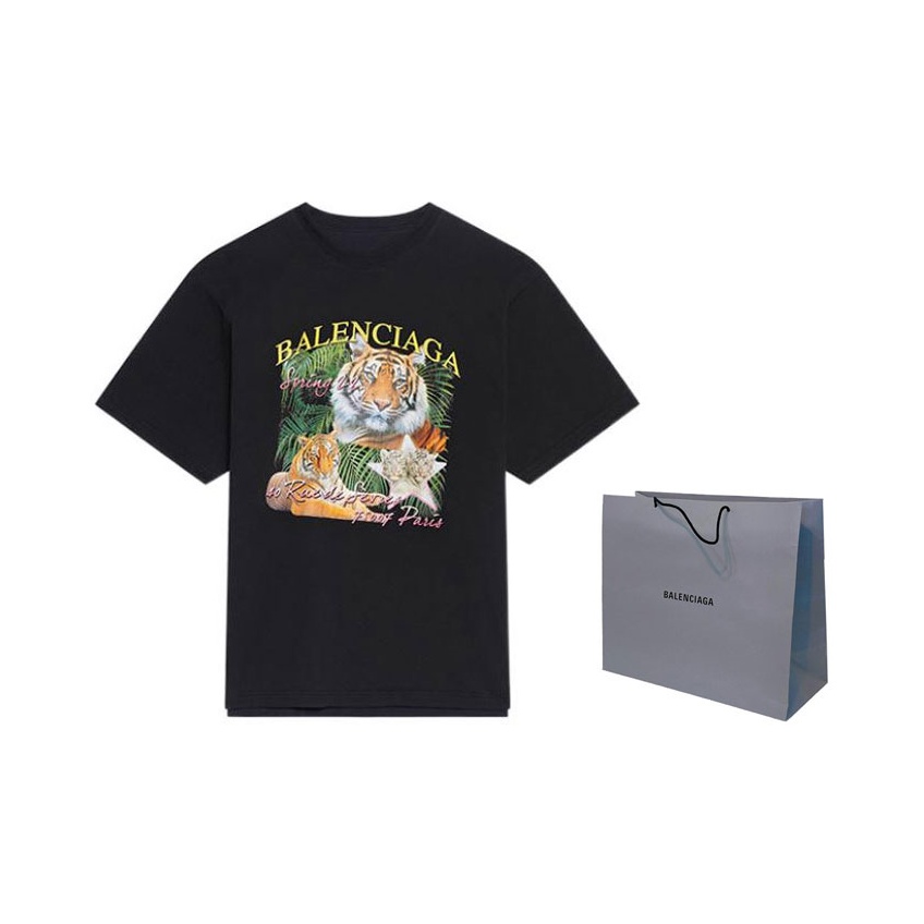Tシャツ・カットソー *BALENCIAGA* Year of Tiger FBI Reversible Short Sleeve T-Shi Balenciaga Fbi Print Year of The Tiger Reversible T-Shirt