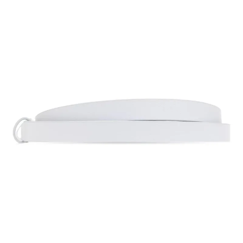 DIESEL Emblem Smooth Buckle Design Leather Belts Women's White-1