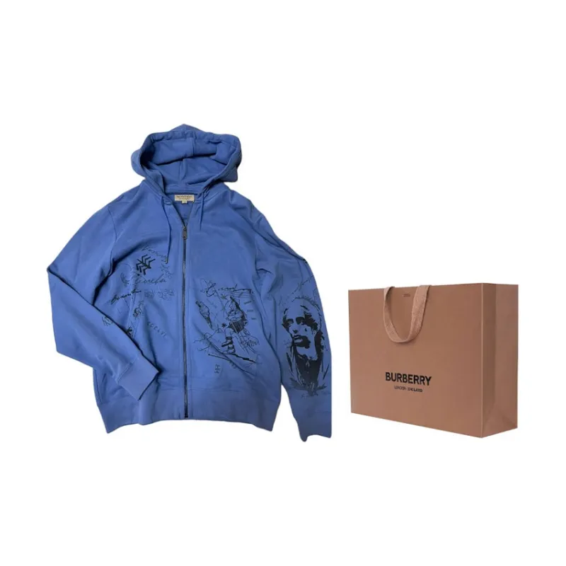 Burberry Sweatshirts Men Blue-1