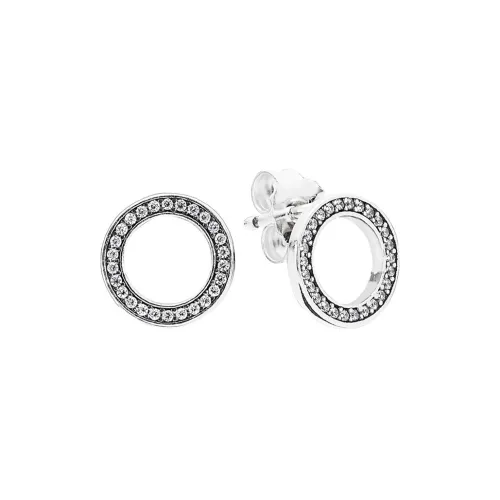 Pandora Stud Earrings Women's Silver