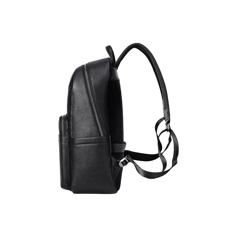 Playboy Cow Leather Backpack Men's Black-2