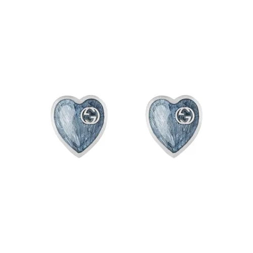 GUCCI Stud Earrings Women's Light Blue