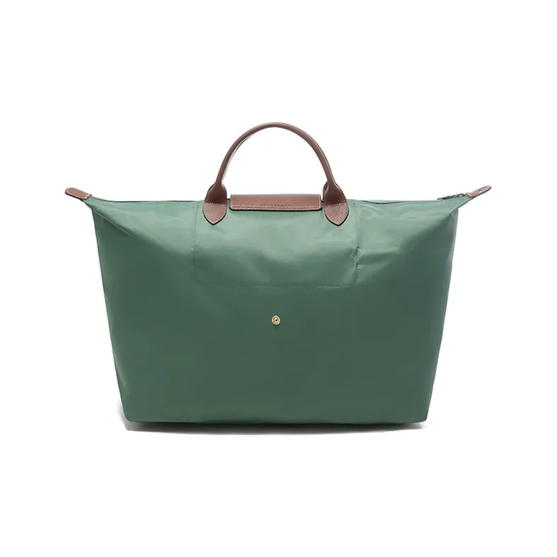 LONGCHAMP Fabric Travel Bag Dumpling Bag Handbag Large Size Women's Sage Green-3