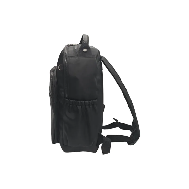 UNITE STAR Nylon Laptop Bag Backpack Medium Size Silver/Black-8
