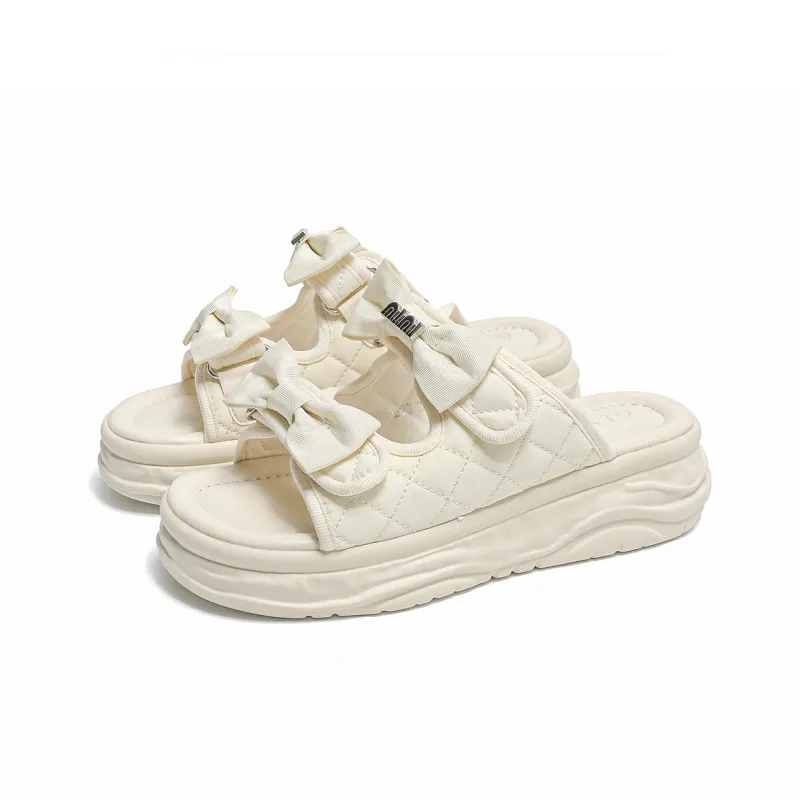 GEMEIQ Slide Slippers Women's Black, Beige-7