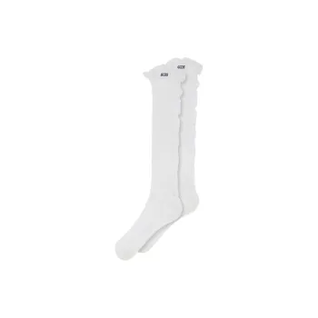 GCDS Knee-High Socks Women's White