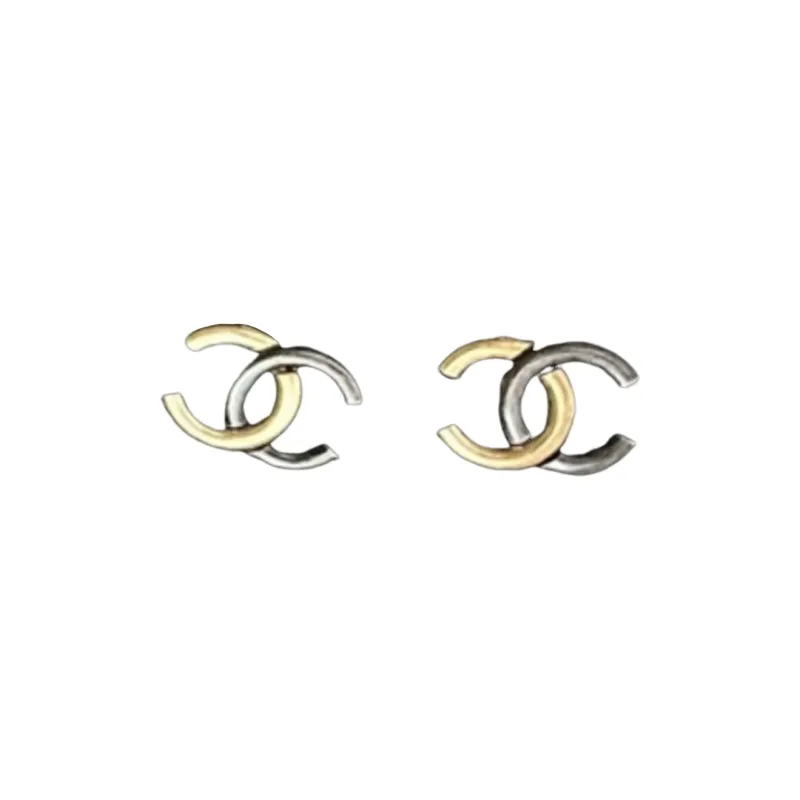 CHANEL Metal Stud Earrings Women's Gold-0