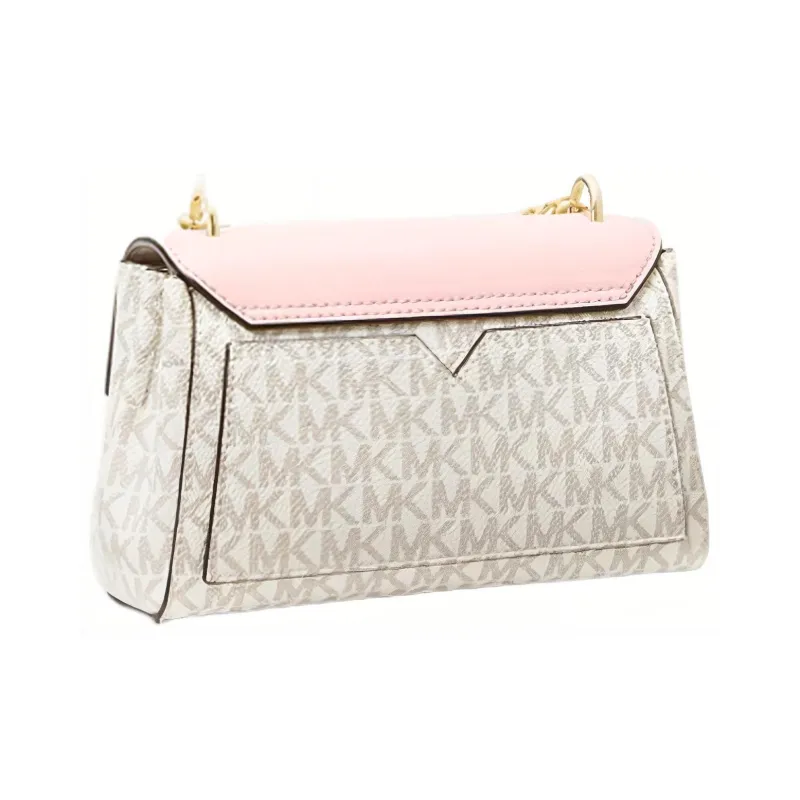 MICHAEL KORS Lita Canvas Flap Bag, Crossbody Bag, Shoulder Bag Women's Pink-2
