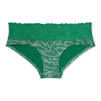 VICTORIA'S SECRET Underpants Women's 1 Pack Grass Green Plant Print