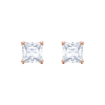 Swarovski Stilla Attract Stud Earrings Women's White/Rose Gold