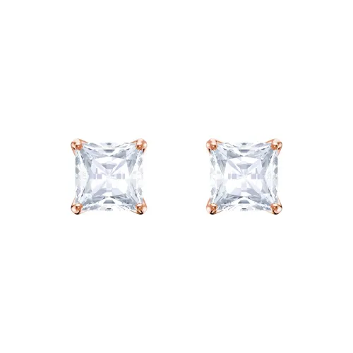 Swarovski Attract Stud Earrings Women's White/Rose Gold