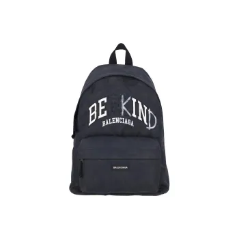 Balenciaga Canvas Backpack Men's Black