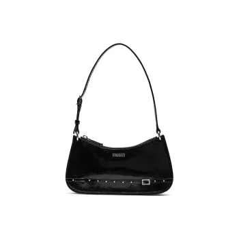 Staccato Cow Leather Shoulder Bag, Handbag, Shoulder Bag Regular Women's Nighttime Black