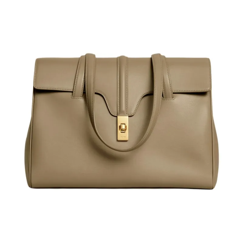 CELINE 16 Smooth Cow Leather Handbag Shoulder Bag Women's Dark Brown Black-0