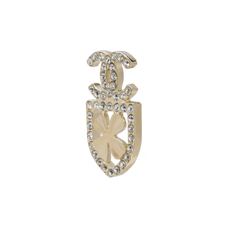 CHANEL Stud Earrings Women's Gold-1