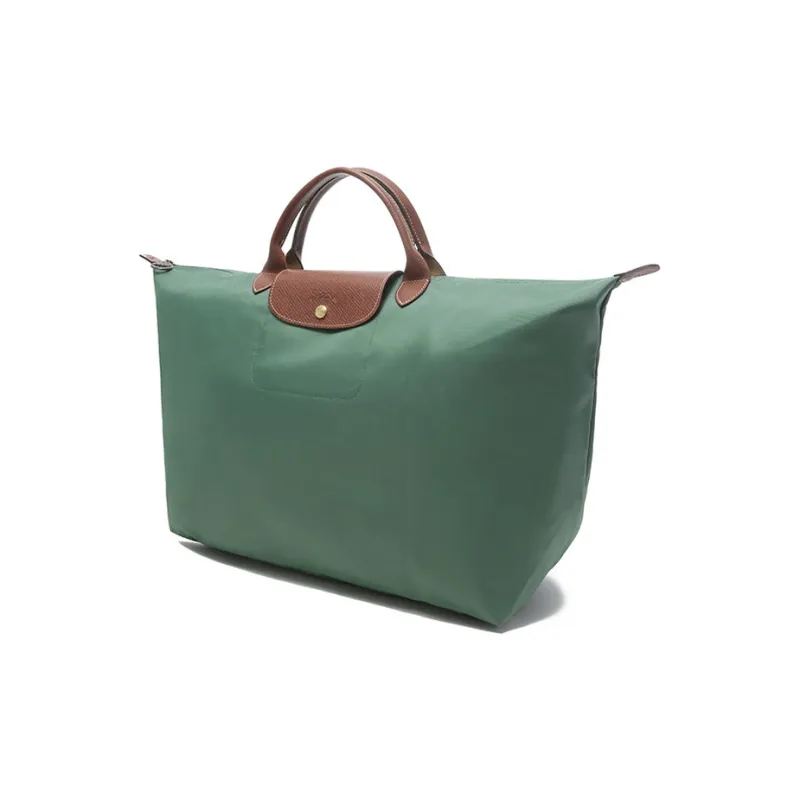 LONGCHAMP Fabric Travel Bag Dumpling Bag Handbag Large Size Women's Sage Green-1