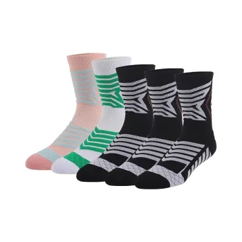 Ledomoda Basketball Socks Unisex 5 Pack Mixed Color