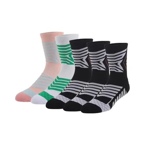 Ledomoda Basketball Socks Unisex 5 Pack Mixed Color