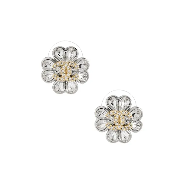 CHANEL 2023 Camellia Cc Rhinestone Earrings-0