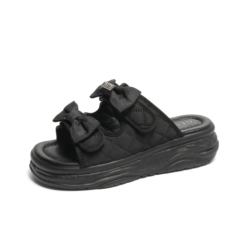 GEMEIQ Slide Slippers Women's Black, Beige-0