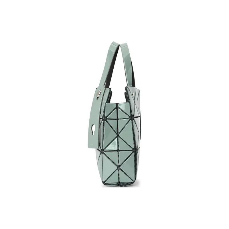 ISSEY MIYAKE CARAT Polyvinyl Chloride Resin Tote Bag Shopping Bag Handbag Women's Gray Green-5